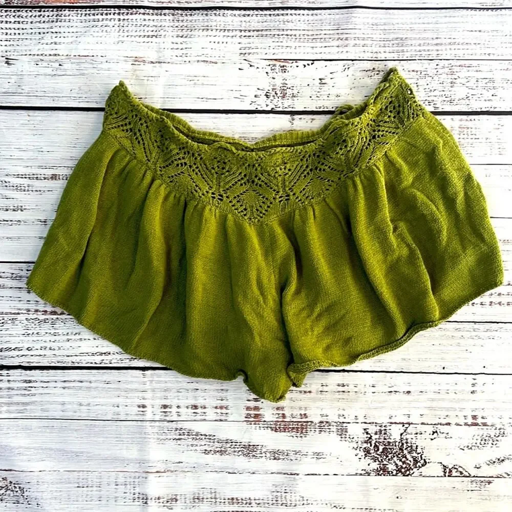 Free People Lily Fauxchet Sweater Shorts size Large